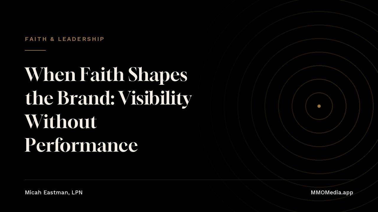 When Faith Shapes the Brand: Visibility Without Performance — MMO Media